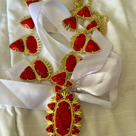 NWT Kendra Scott Havana Exclusive TX Release Bronze Veined Red Magnesite SO RARE - Picture 7 of 16